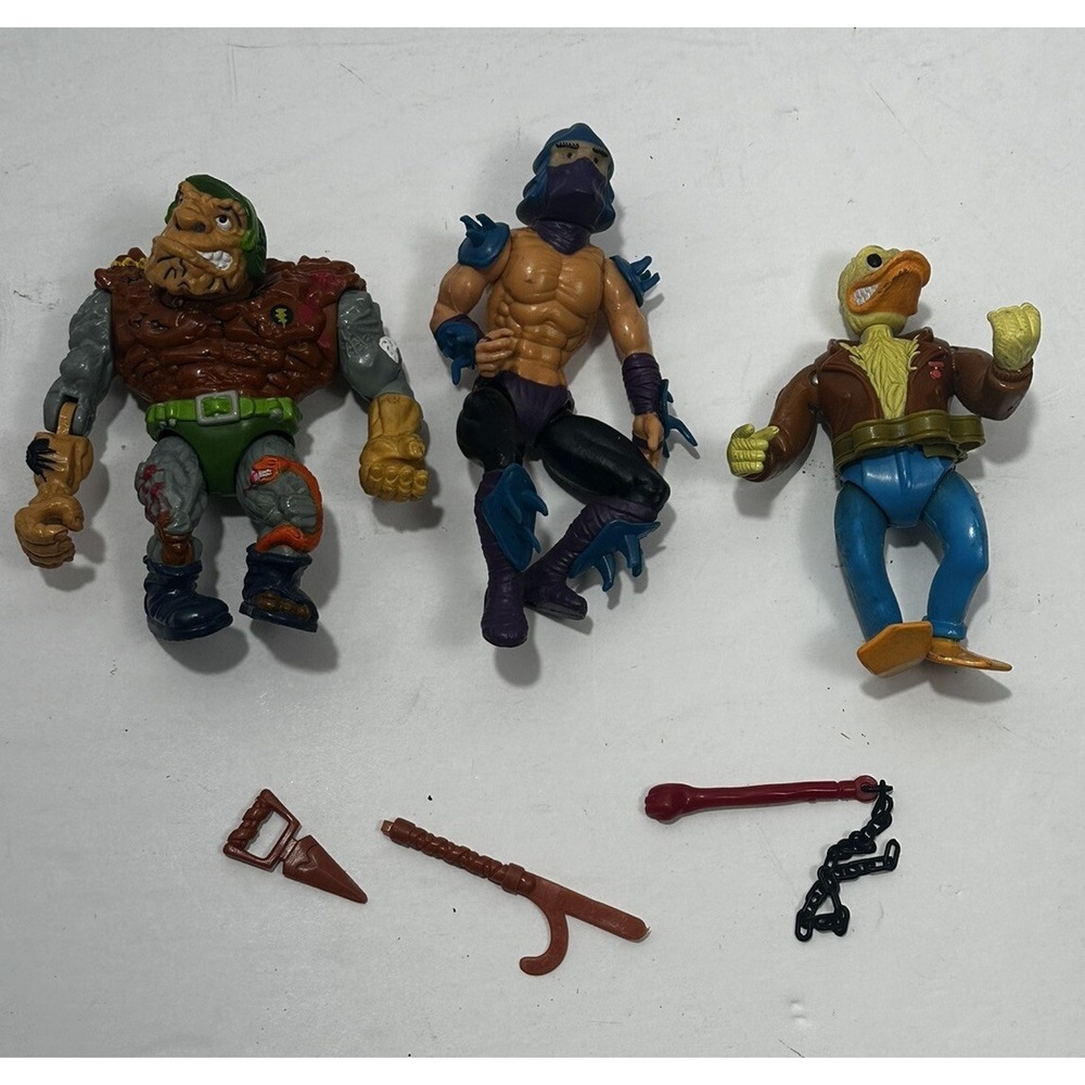 1989 TMNT ACTION FIGURES LOT OF 3 TEENAGE MUTANT NINJA TURTLES